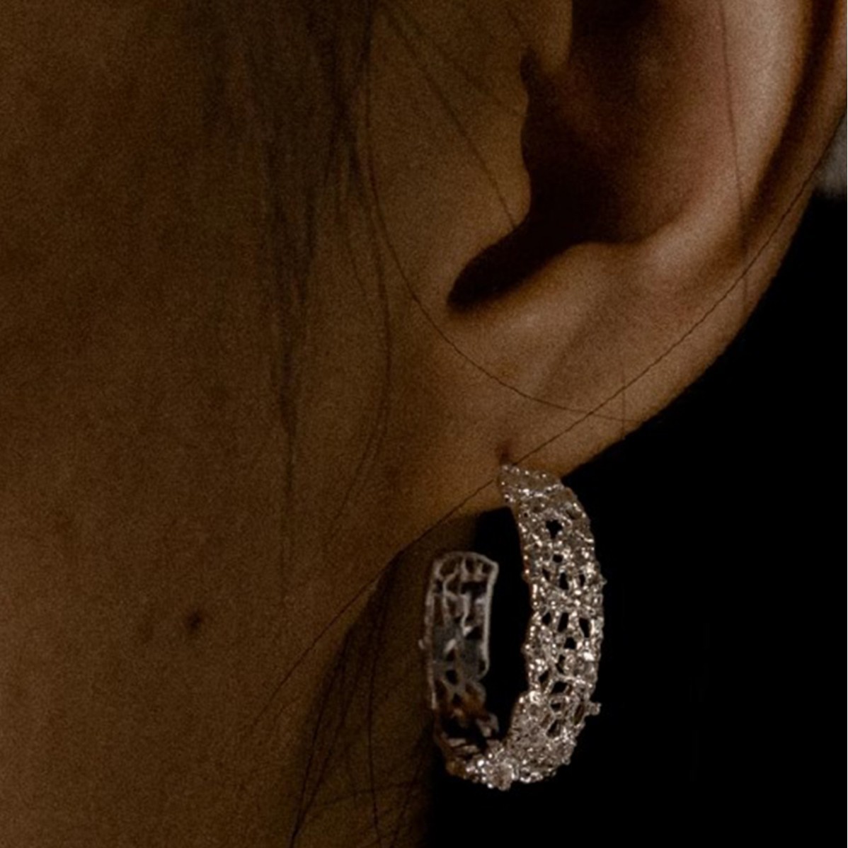 Dong Jie Levis Lace Series Stud Earrings Lace Original Simple Earrings Women