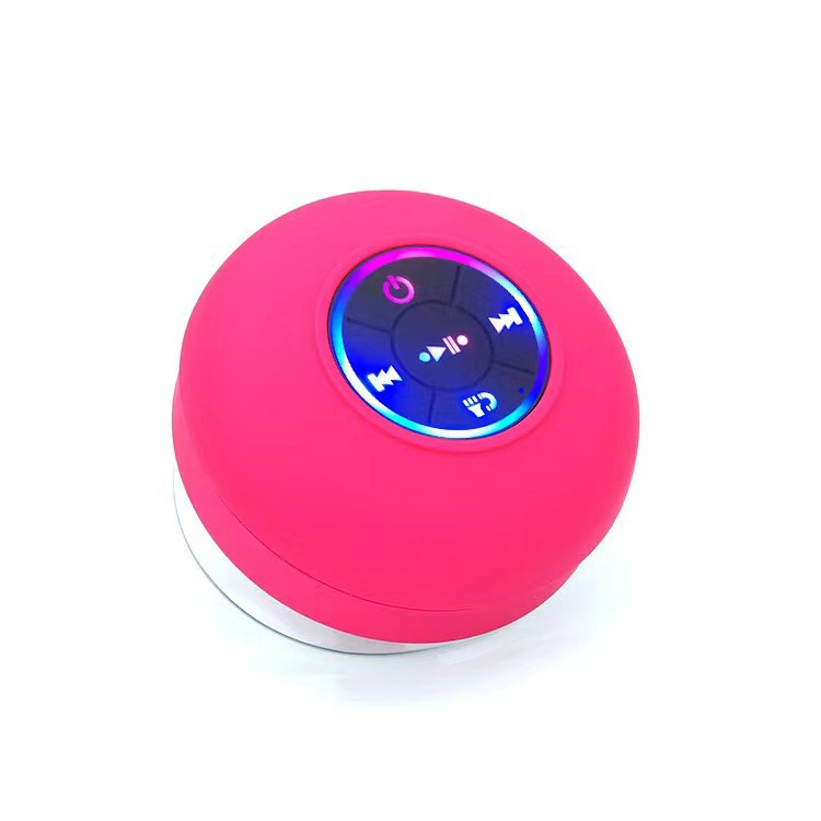 Large Suction Cup Waterproof Bluetooth Speaker Bass Outdoor Portable Home Atmosphere Light Glowing Mini Bathroom Speaker