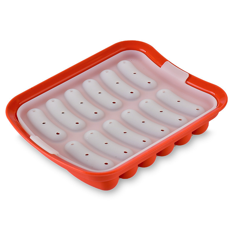 One-Bite Sausage Silicone Mold Casing-Free Sausage Baby Food Mold Steamable Sausage Ham Sausage Mold