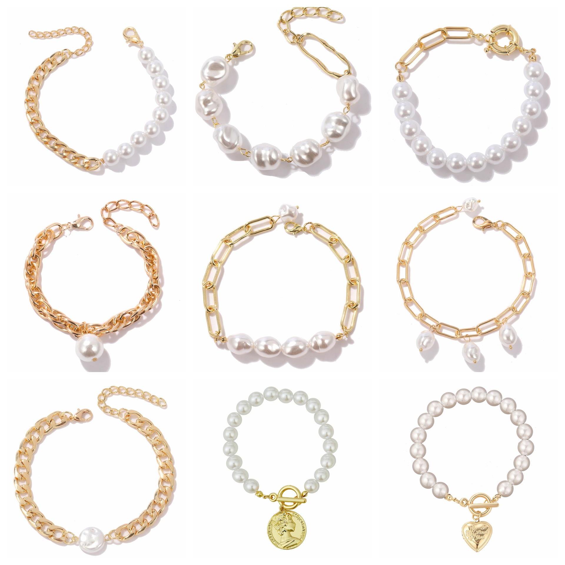 Baroque pearl irregular bracelet multi-layer irregular pearl bracelet