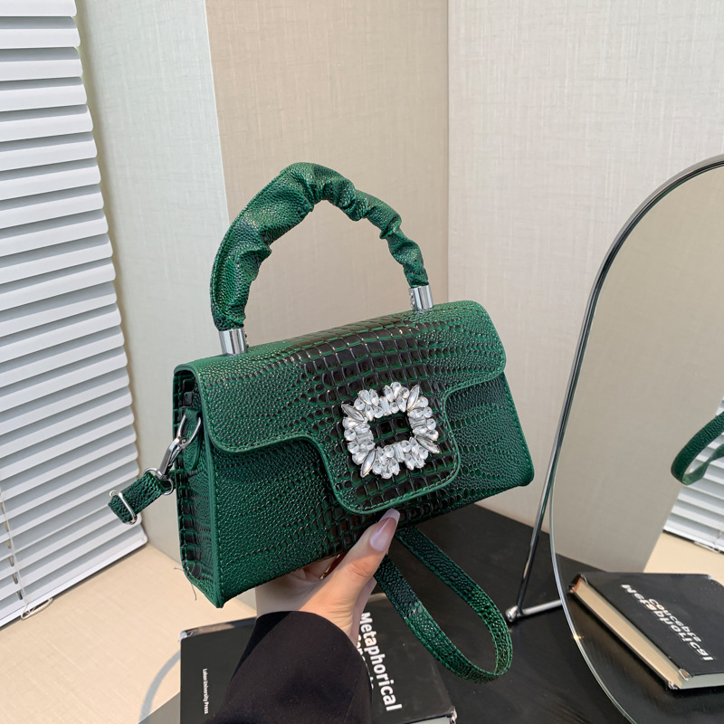 2026 New Small Square Bag Women Textured Handbag Women's Bag Fashionable Single Shoulder Crossbody Bag