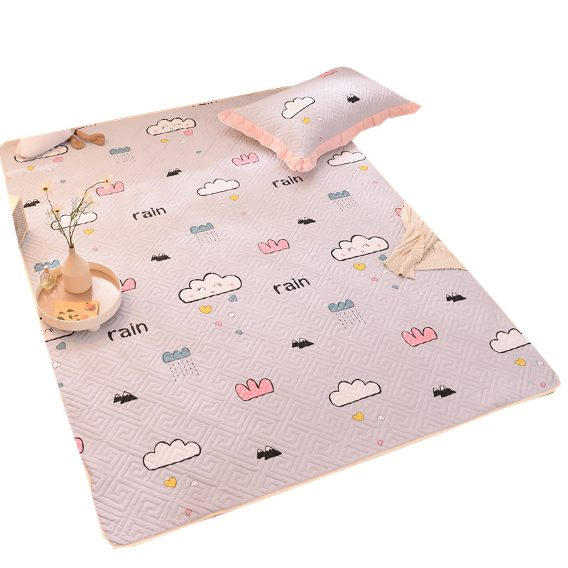 Cotton crawling mat protective pad machine washable fabric children crawling mat protective cover baby crawling mat anti-slip