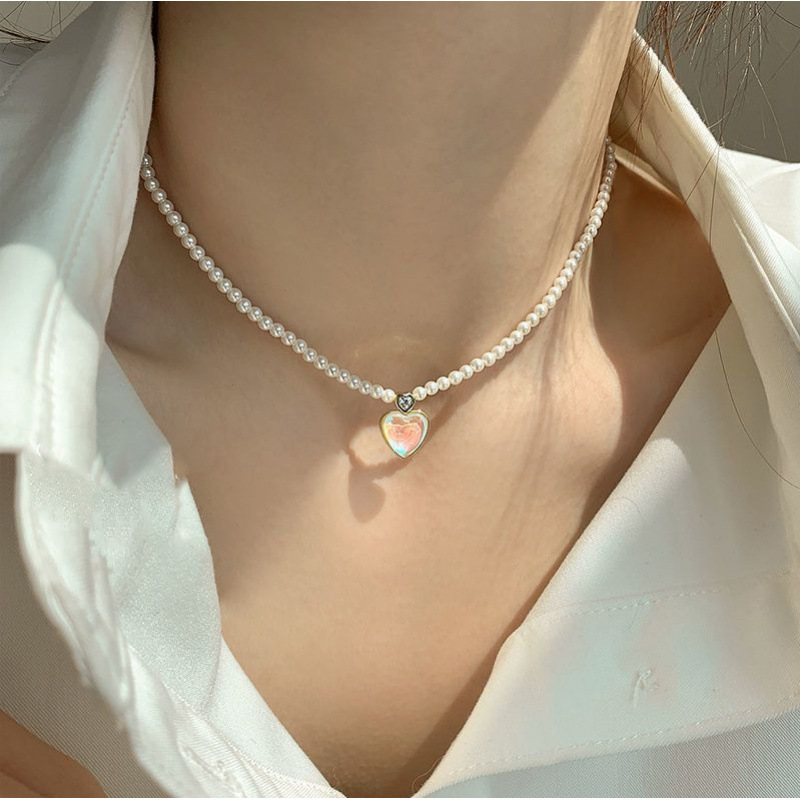 Pearl necklace ultra-fine baby milky bead women's summer niche 2024 new clavicle chain