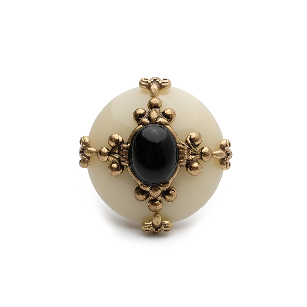 European Series Natural Agate Ring for Men and Women Vintage Export Ring