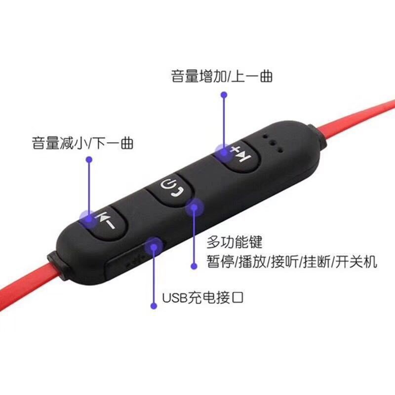 002 Magnetic sports neckband Bluetooth earphones, gaming low latency, wind in-ear style, neck-hanging wireless