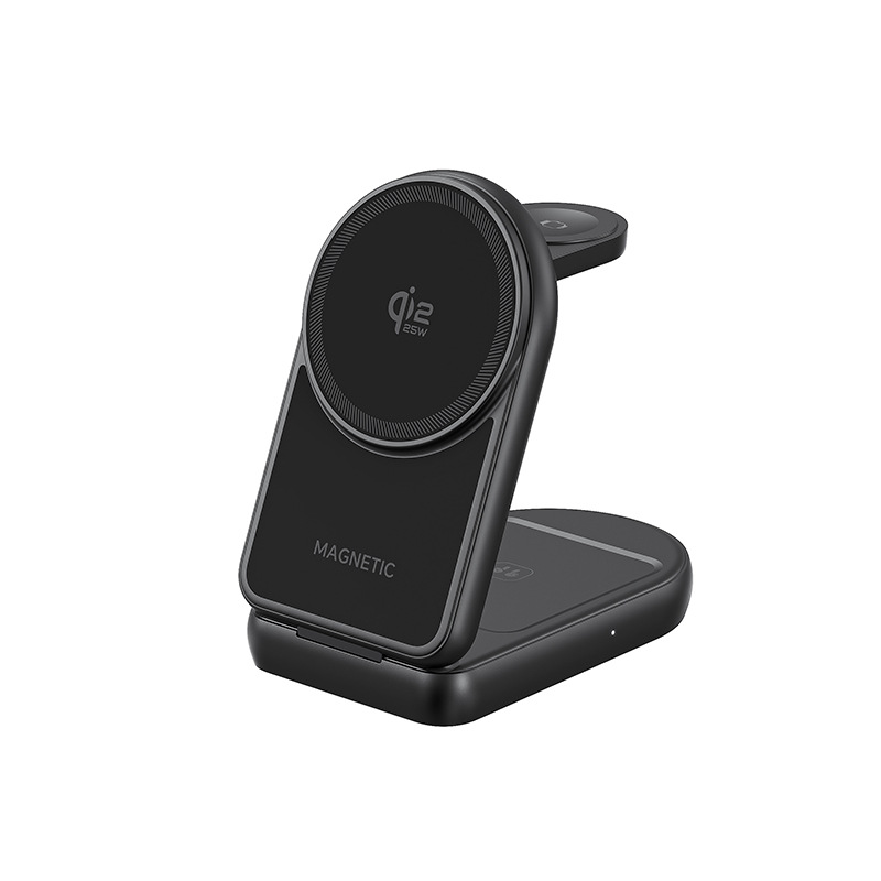 Wireless Charger Electronics New Product Qi2.2 Magnetic Foldable 3-in-1 Wireless Charger Fast 25W