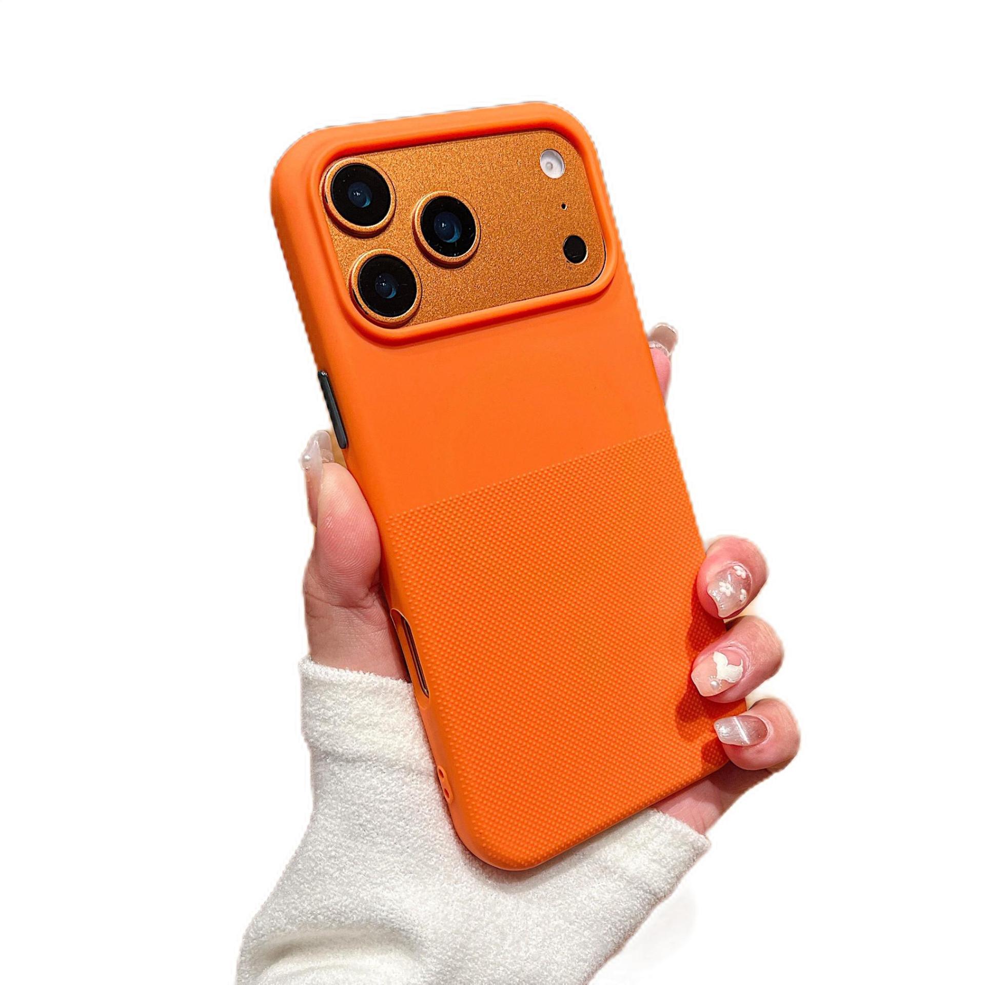 Magnetic phone case for Apple iPhone 17 Pro Max, anti-drop, simple solid color TPU protective case