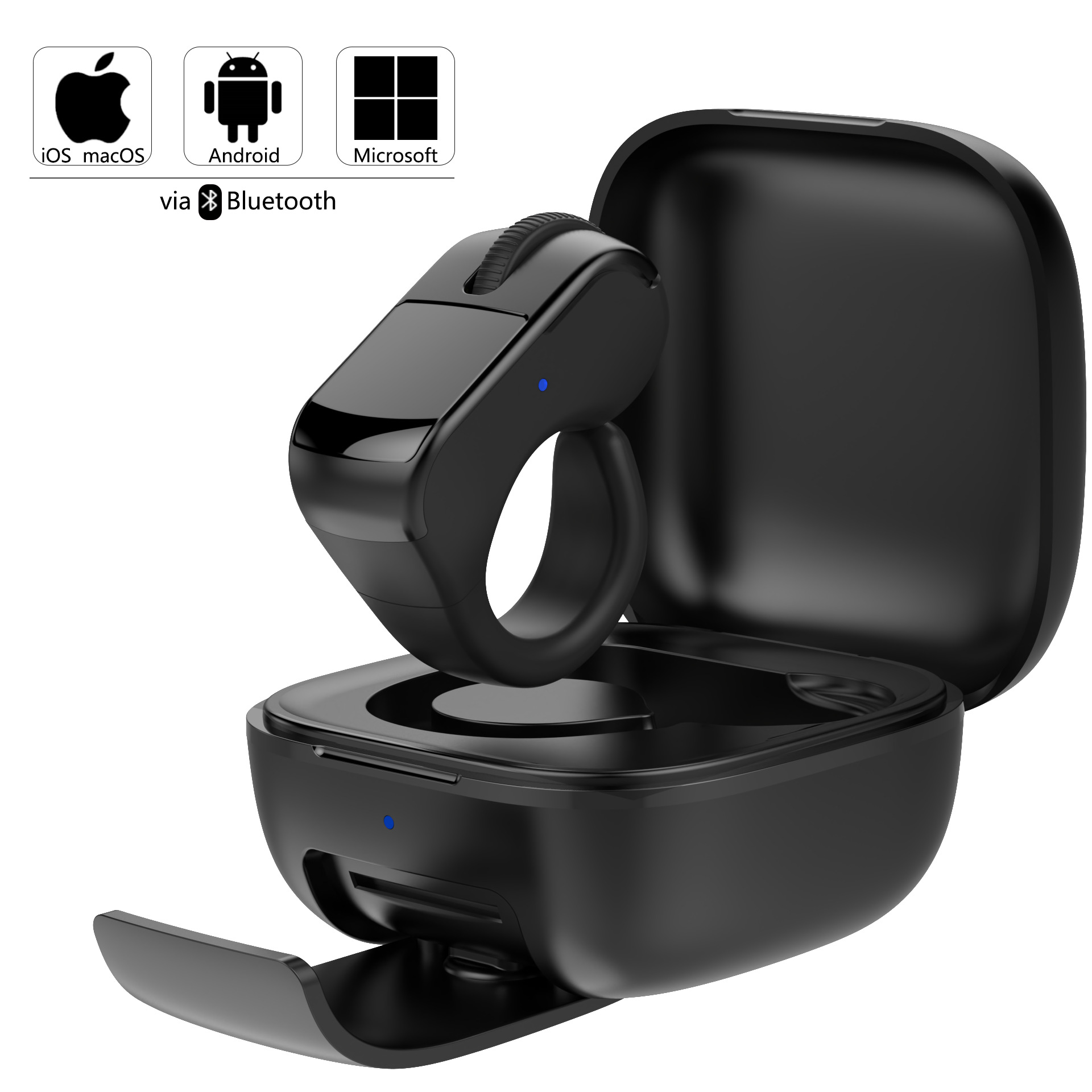 Bluetooth ring mouse remote control TikTok short video PPT page turner controller universal for phone tablet computer