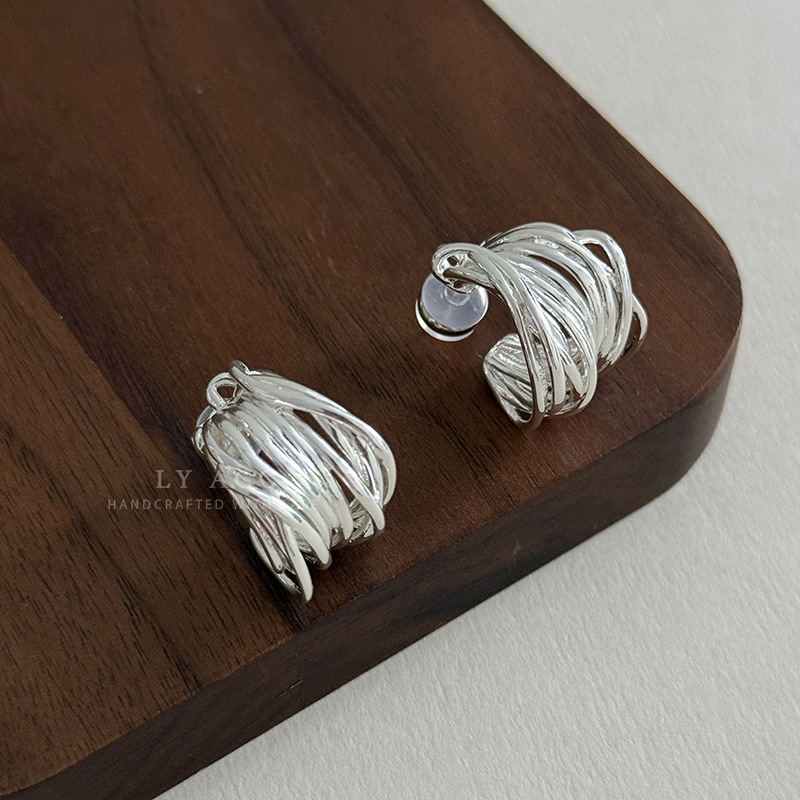 C-Shaped Small Metal Heavy Craft 2026 New Ear Hoops
