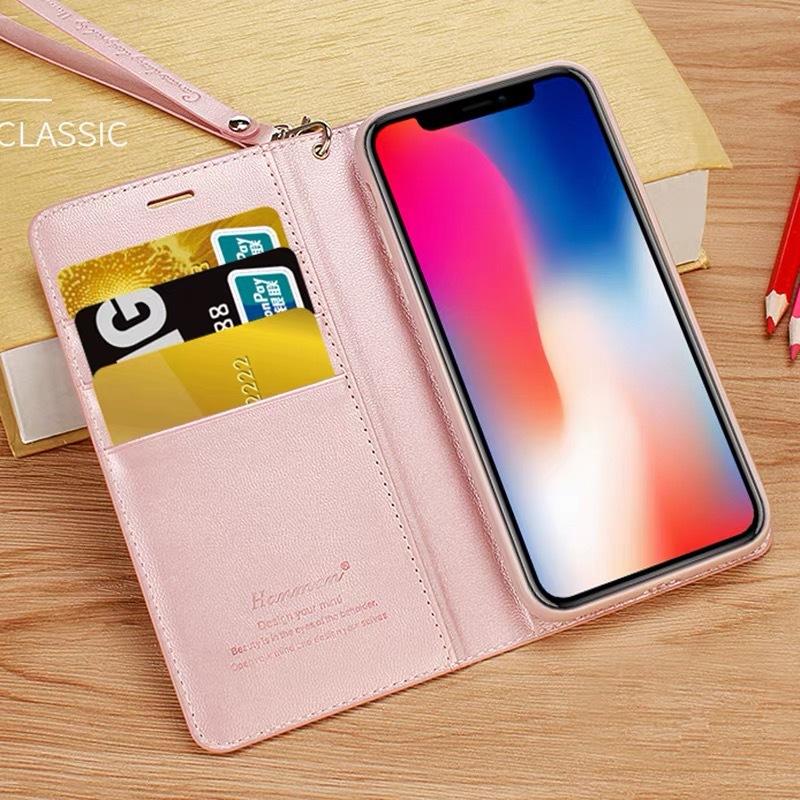 Compatible with Apple iPhone 13 14 15 16 17 Solid Color Magnetic Leather Case with Stand Card Slot Phone Protective Case