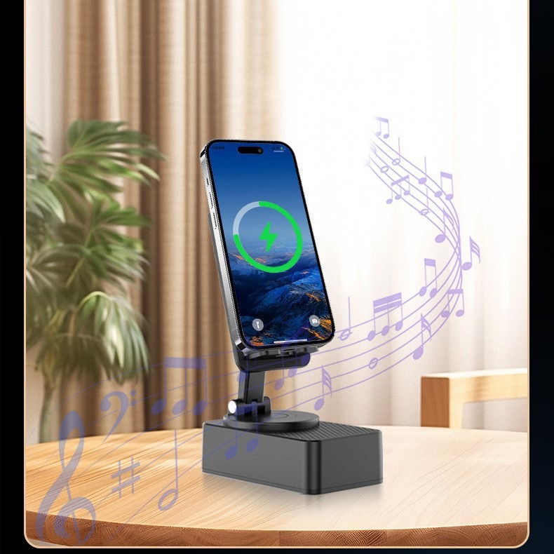 Bluetooth speaker phone desktop stand rotating multifunctional three-in-one charging wireless portable high sound quality small audio