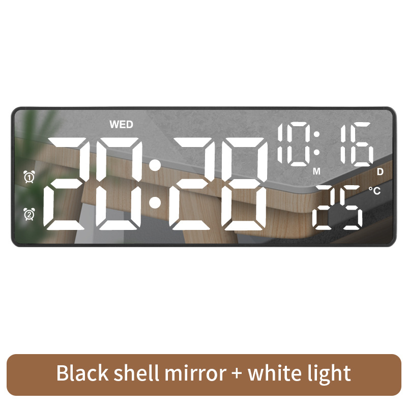 LED Touch Clock Digital Temperature Date Electronic Clock Multifunctional Timer Battery Alarm Clock Perpetual Calendar