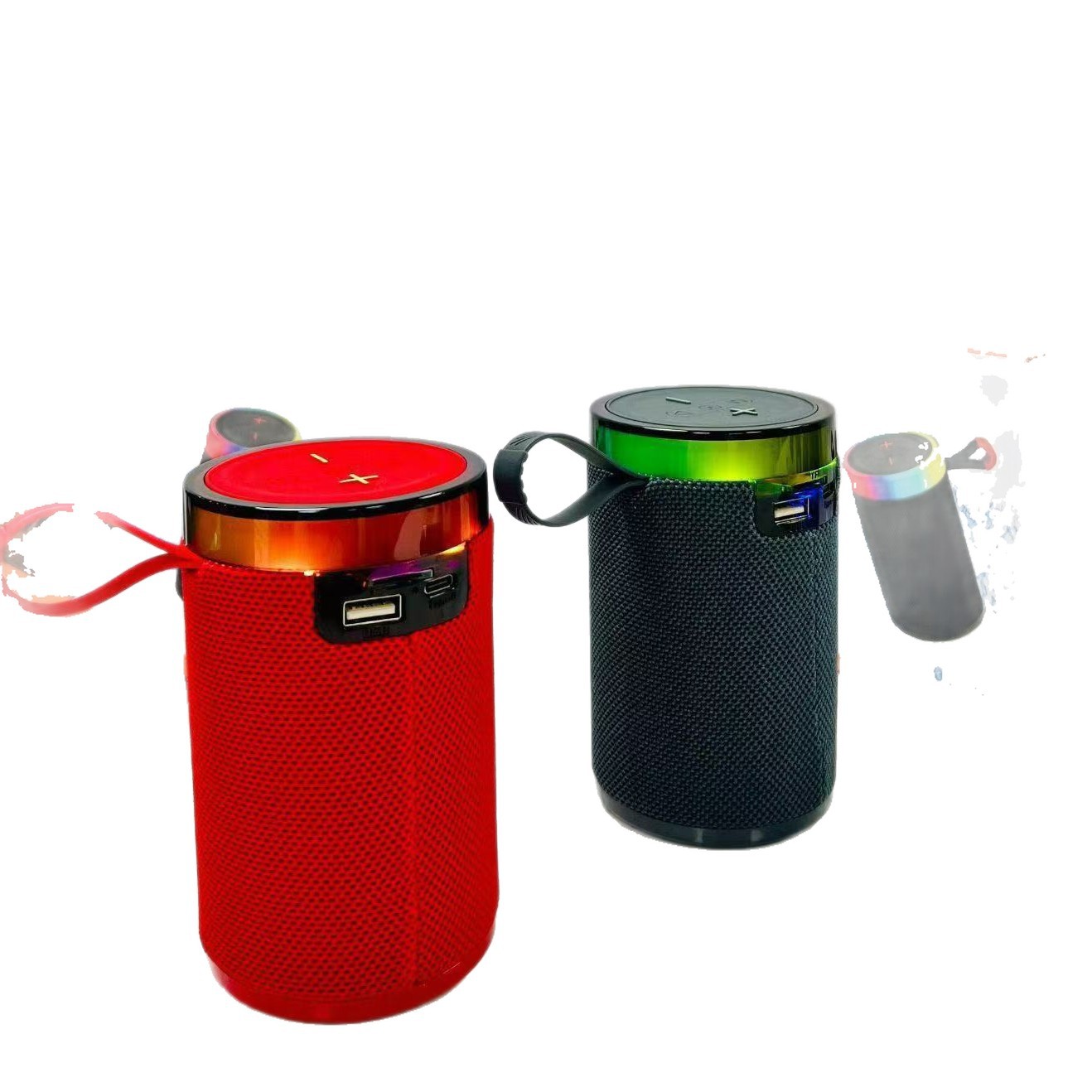 S632 Colorful Light Bluetooth Audio Outdoor Portable Bass Home Desktop Small Mini Fabric Speaker