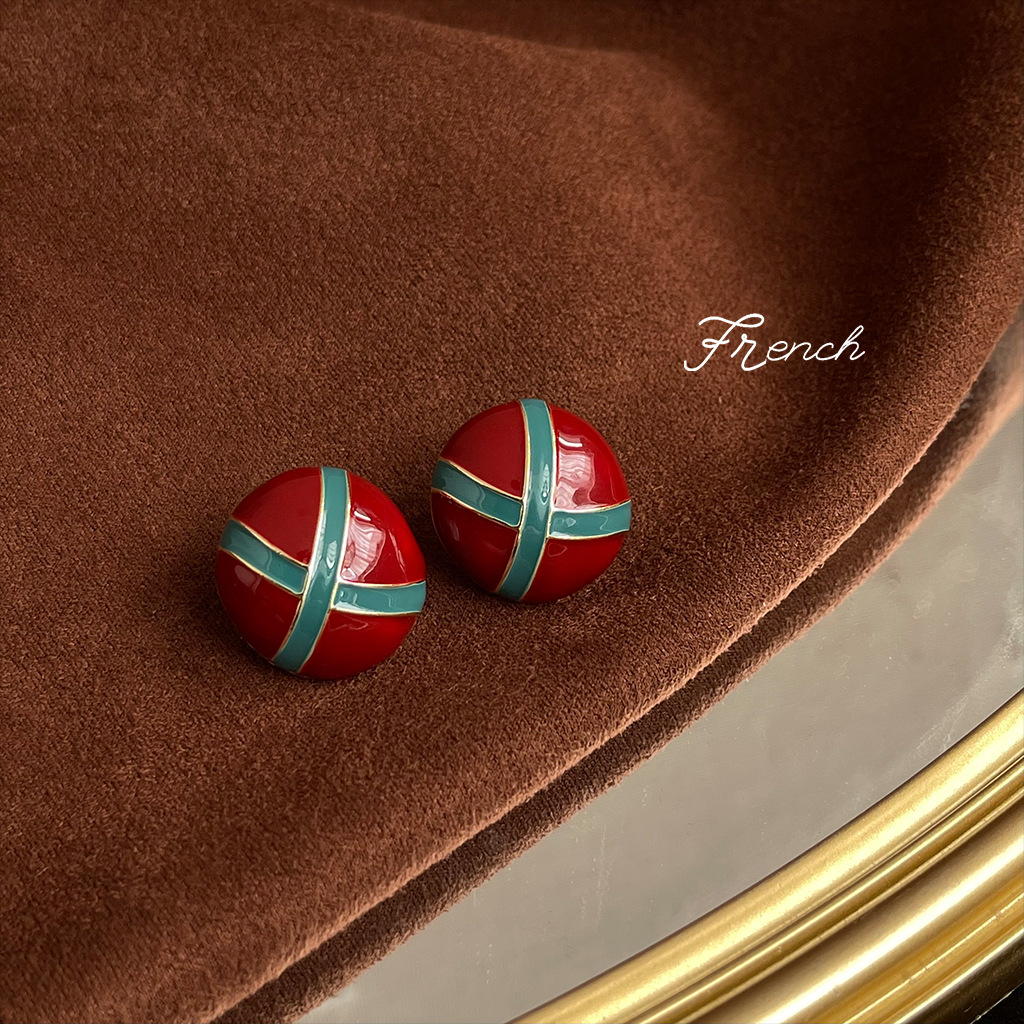 Vintage style elegant silver-plated needle earrings heavy work exaggerated earrings