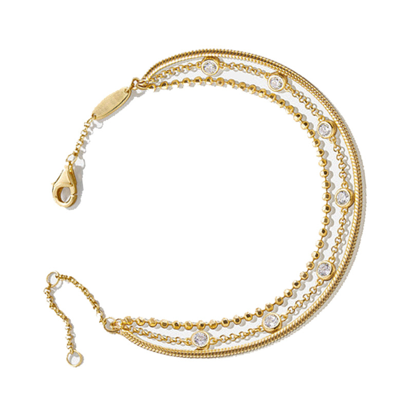 Custom Stacking Layering Bracelet for Fashionistas 18K Gold Plated
