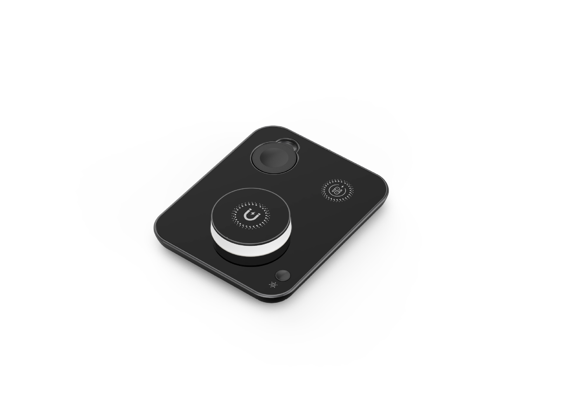 4-in-1 Magnetic Wireless Charger Colorful Atmosphere Light Foldable 15W Phone Stand Fast Charging
