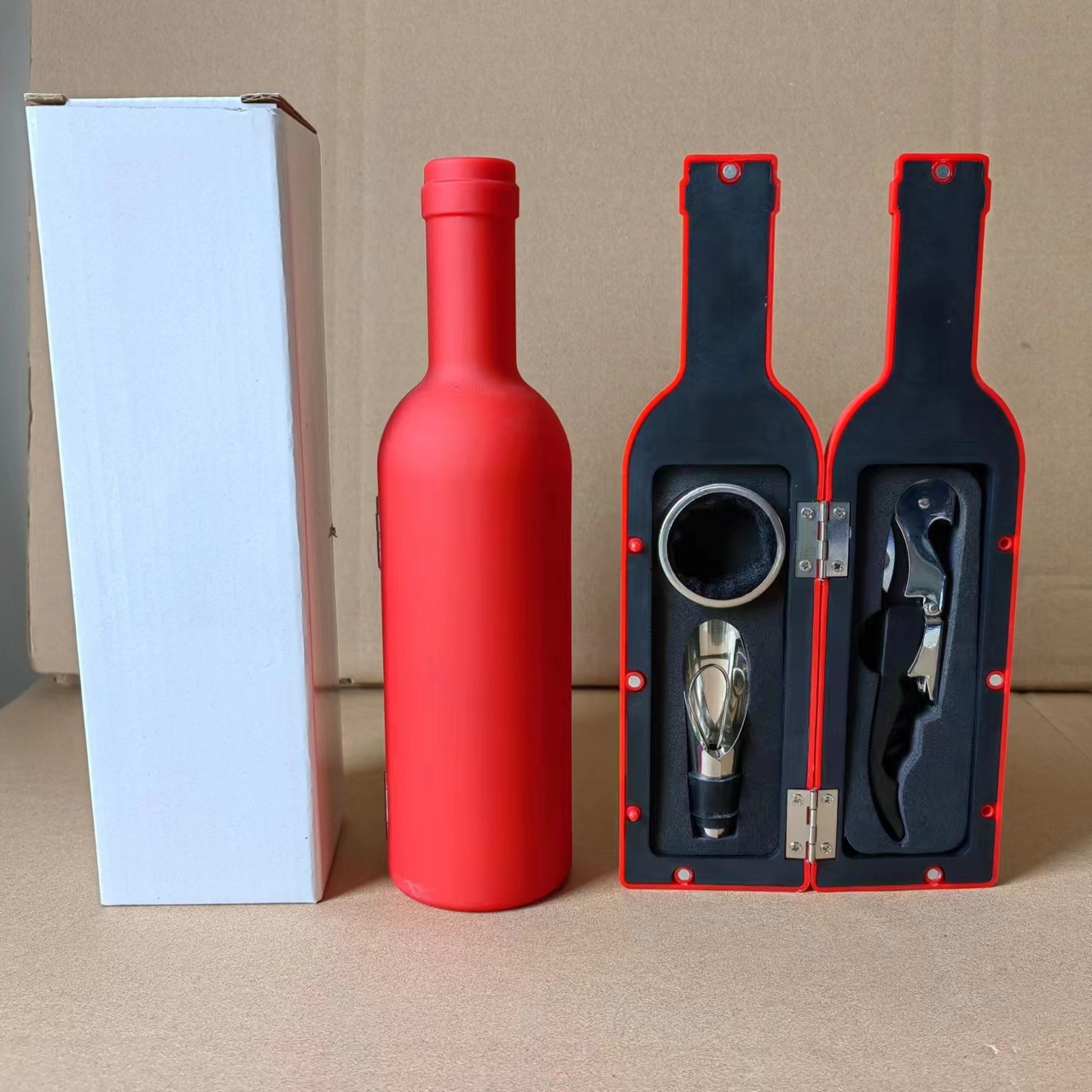 Red wine tool set large bottle five-piece set red wine tool box corkscrew wine tool gift