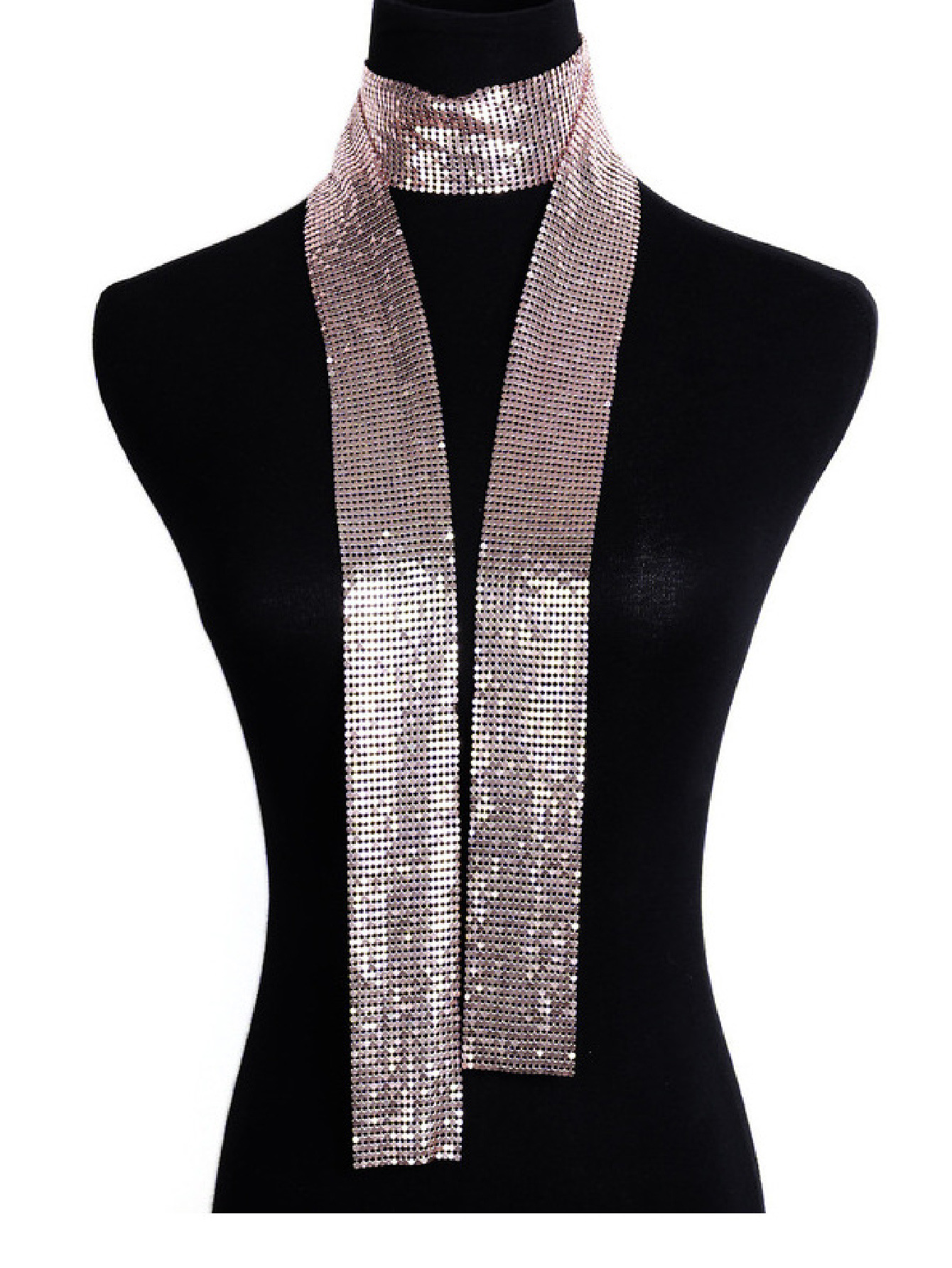 New Accessories Simple Long Aluminum Chain Necklace Scarf Necklace for Women
