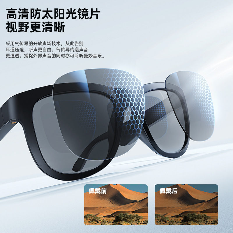 G65-AI smart translation Bluetooth glasses black technology outdoor sports sun can call listen to music