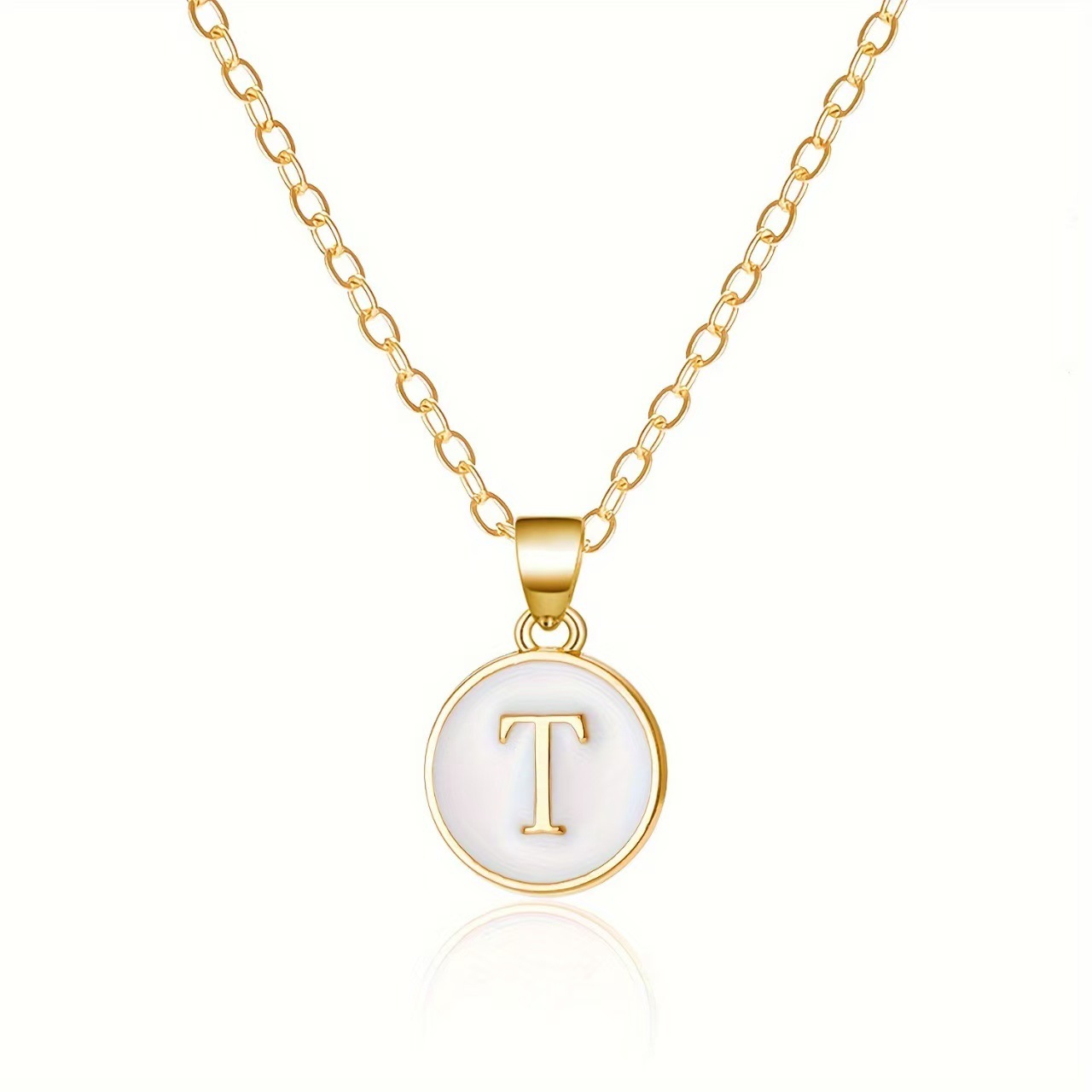 Geometric 26-letter necklace simple 26-letter necklace alloy pendant necklace
