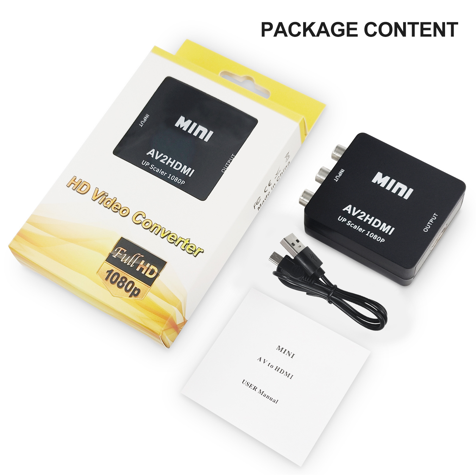 HDMI to AV White Box Series HDMI/VGA/AV Converter for HDMI Standard Video Adapter