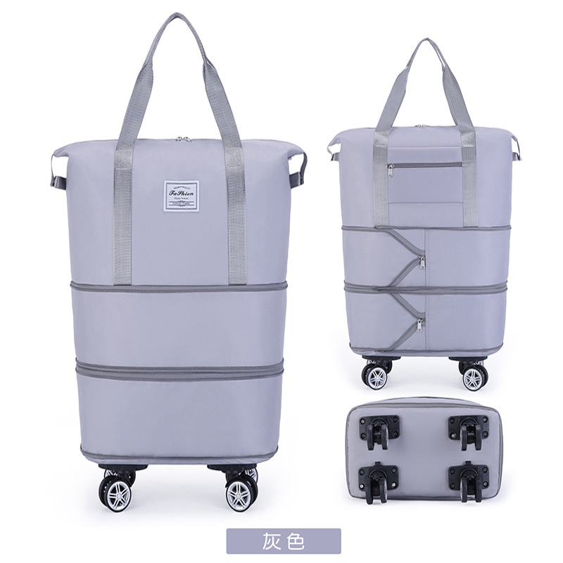 Travel bag women large capacity with universal wheel handheld pulley foldable waiting for delivery luggage storage bag short trip business trip moving