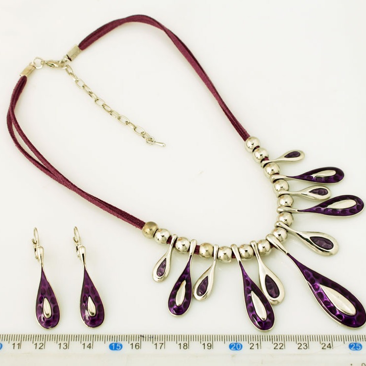 A550 Accessories Handmade Enamel Color Accessories Mixed Batch Oil Drop Drop Necklace Earring Set