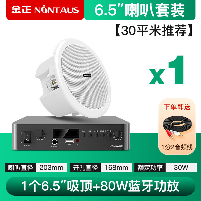 JinZheng Bluetooth coaxial ceiling audio living room ceiling shop speaker dedicated amplifier commercial supermarket restaurant
