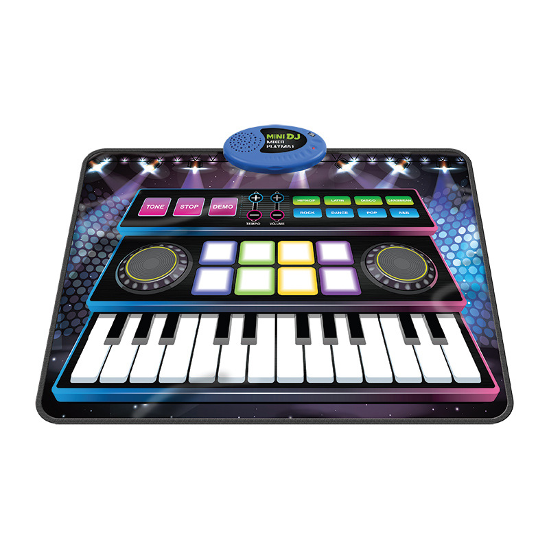 Children's Educational Game Toy Multifunctional DJ Turntable Drum Game Music Mat Electronic Keyboard Interest Cultivation