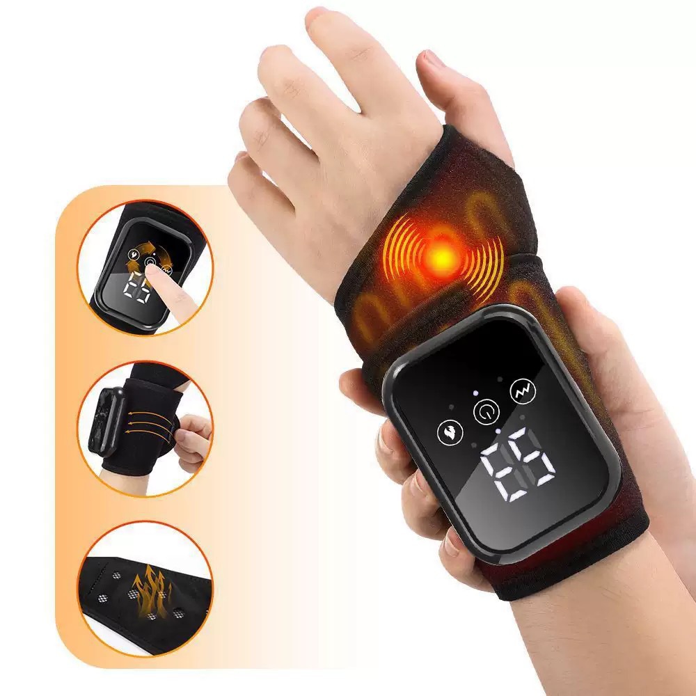 Hand Massager Wrist Heat Compress Tenosynovitis EMS Electric Pulse Wrist Joint Physiotherapy Heating Wrist Massager