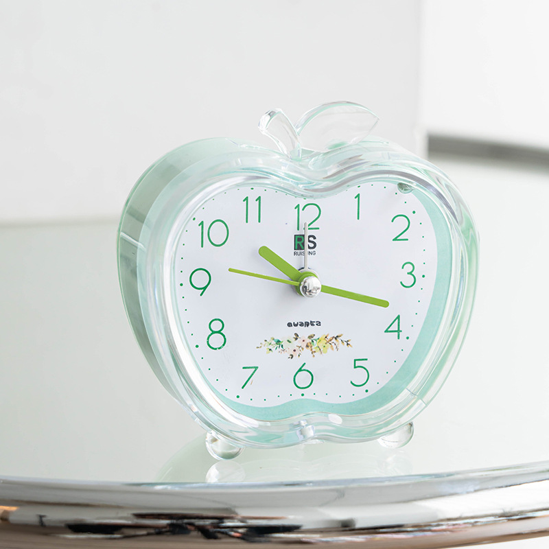 Apple alarm clock student simple bedroom cartoon children's electronic small alarm clock