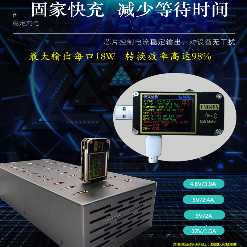 Gujia Fast Charging USB Charger 10/20/30 Port PD TYPE-C Plug High Power Flash Charge