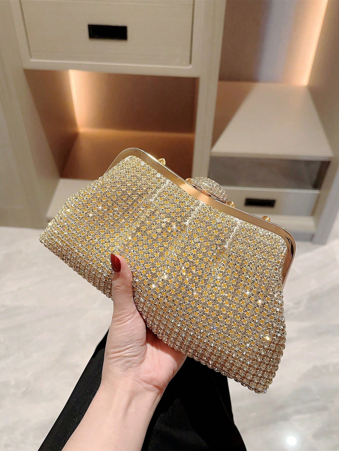 2026 New Luxury Rhinestone Evening Bag Celebrity Clutch Bride Wedding Bag Dress Bag Diamond Banquet Clutch Women