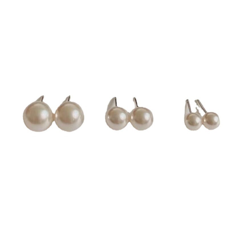 Exotic color S925 sterling silver genuine round strong light artificial texture crystal Swarovski pearl ear studs for women large