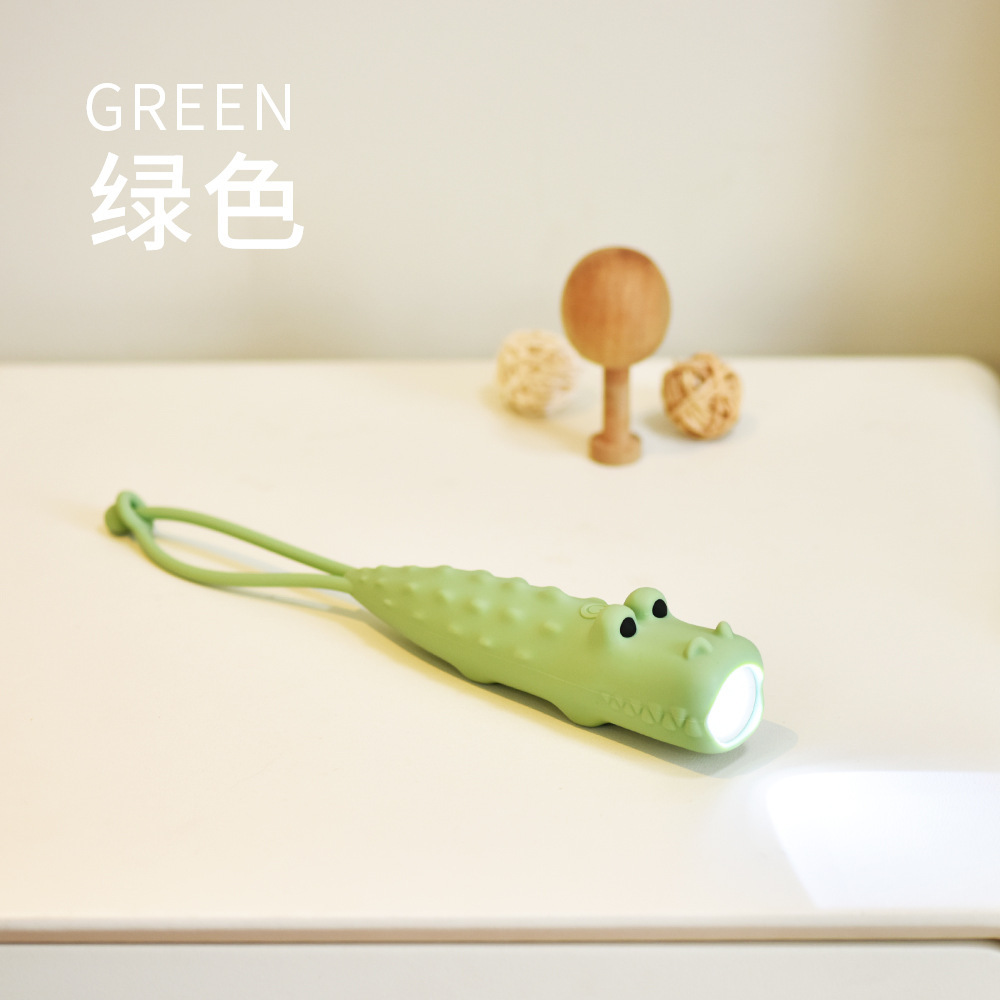 Animal Silicone Flashlight USB Charging Portable Children's Cartoon Cute Shape Two-Gear Handheld Light