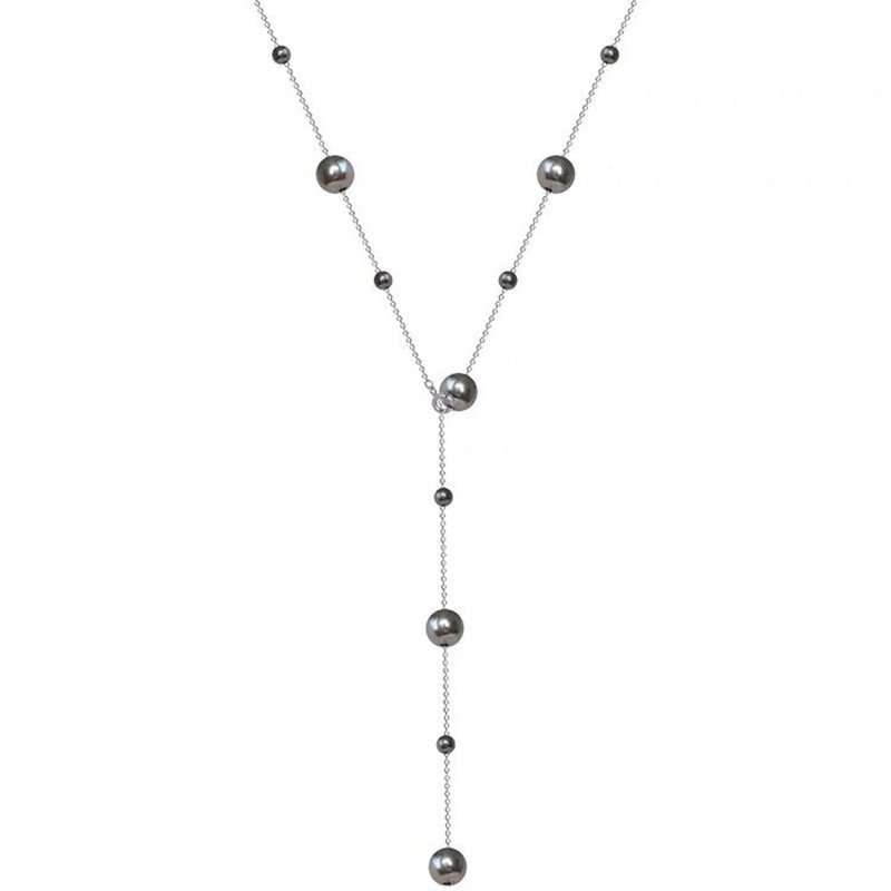 True Akoya Gray Stardust Pearl Pendant New Sweet Adjustable Collarbone Chain Necklace Accessories