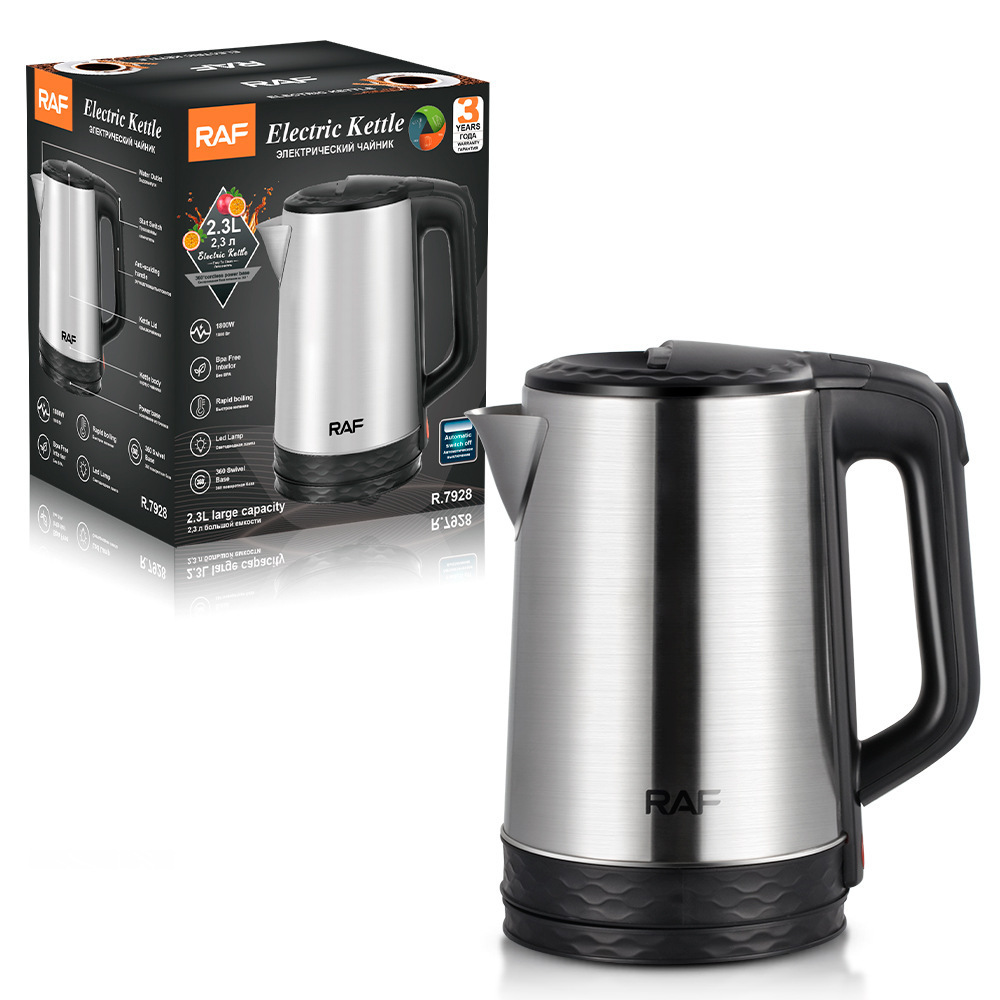 Electric Kettle Stainless Steel Tea Maker Food Grade Electric Kettle Auto Shut-off Water Boiler 2.0L