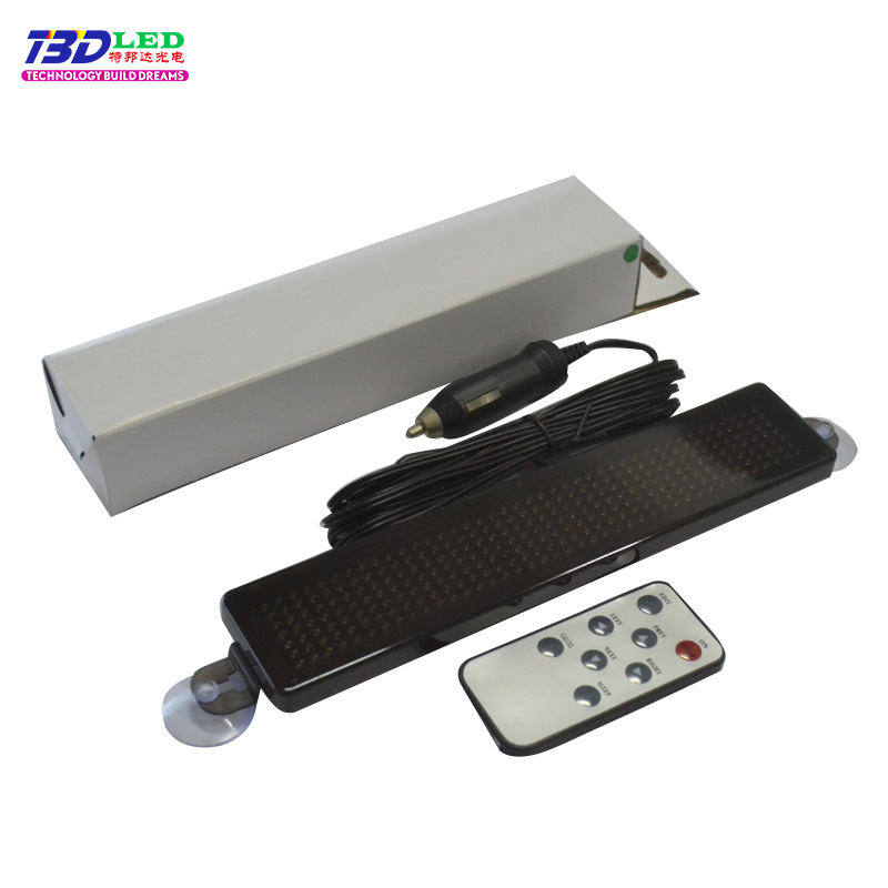 LED In-Car Strip Display, English-Language Remote-Controlled Advertising Screen, Rear Window LED In-Car Display