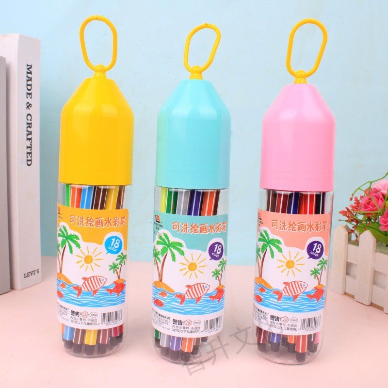 5ZW Kindergarten Large Capacity Durable Washable Watercolor Pen Student Full Set Drawing Pen Set Cartoon Children