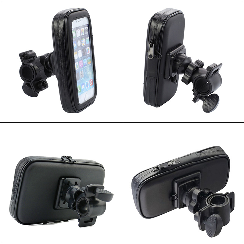 Bicycle phone bag, electric motorcycle scooter rearview mirror navigation mount, waterproof and rainproof phone bag