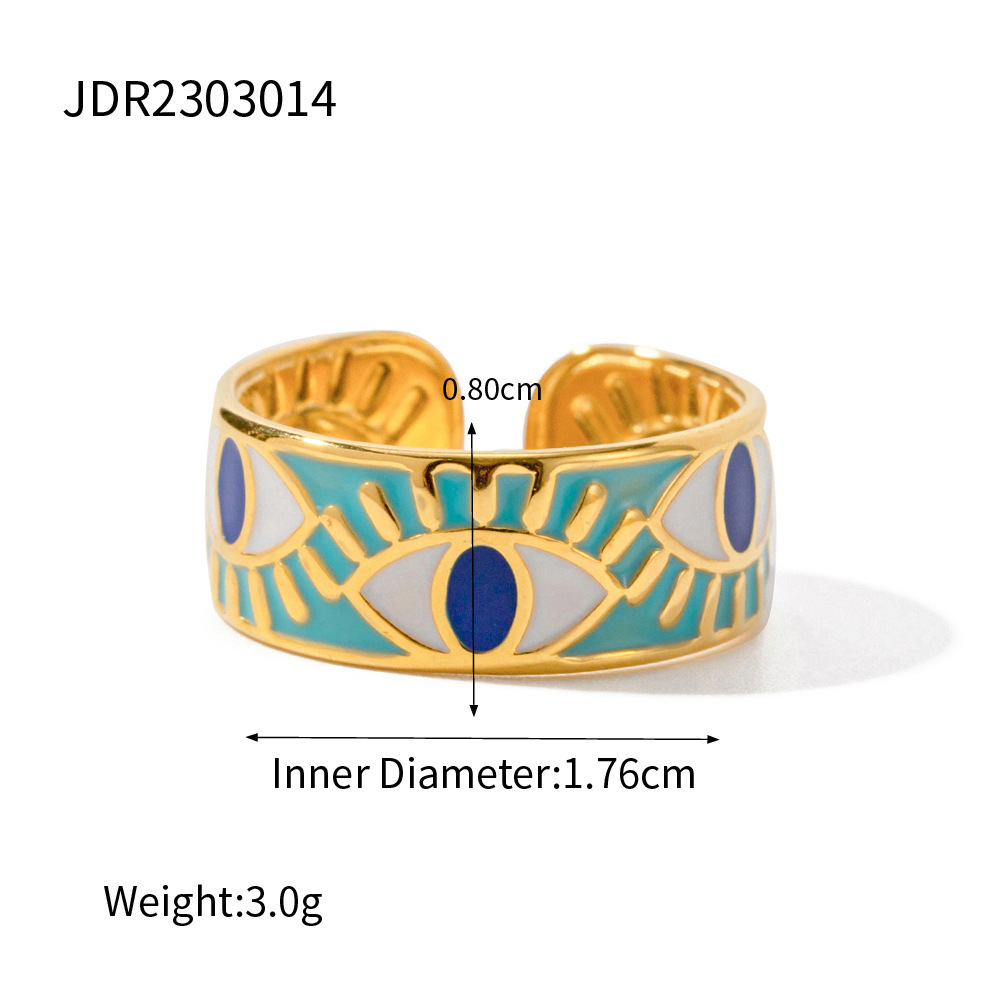 Jieding titanium steel natural stone ring niche hand jewelry stacking stainless steel accessories