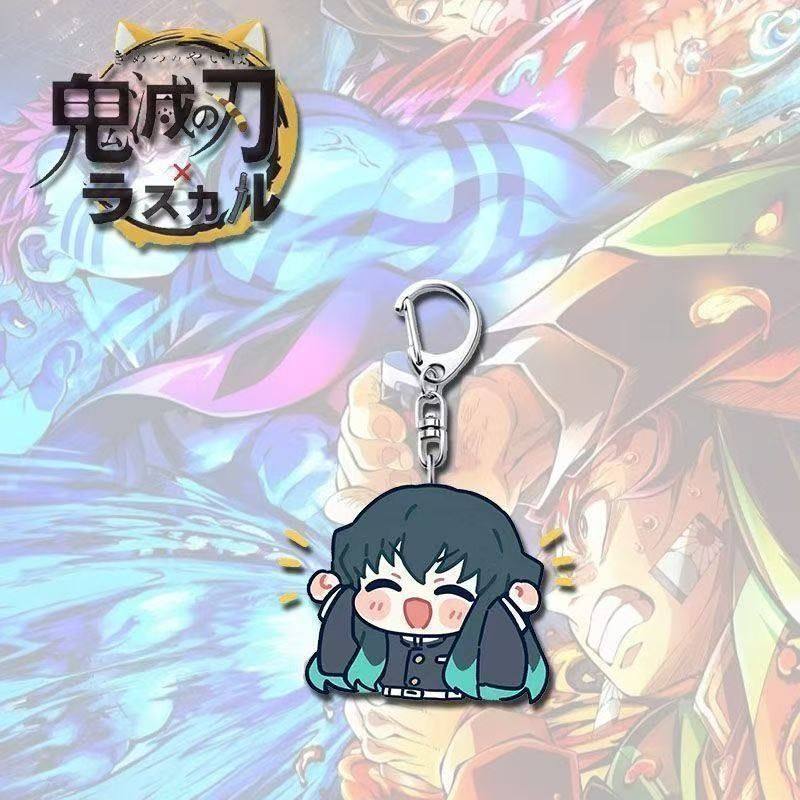 Demon Slayer Keychain Cartoon Anime Shinobu Kocho Mitsuri Kanroji Student Backpack Pendant Accessories