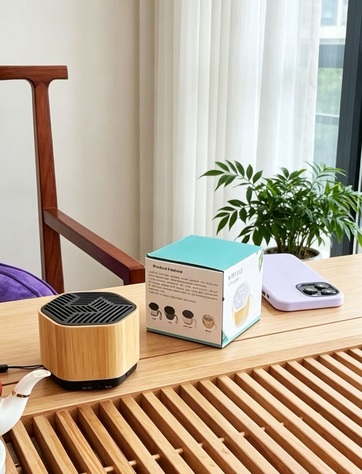 Private mold gift Bluetooth speaker, bamboo wood eco-friendly wheat straw fabric small audio, wireless mini portable subwoofer
