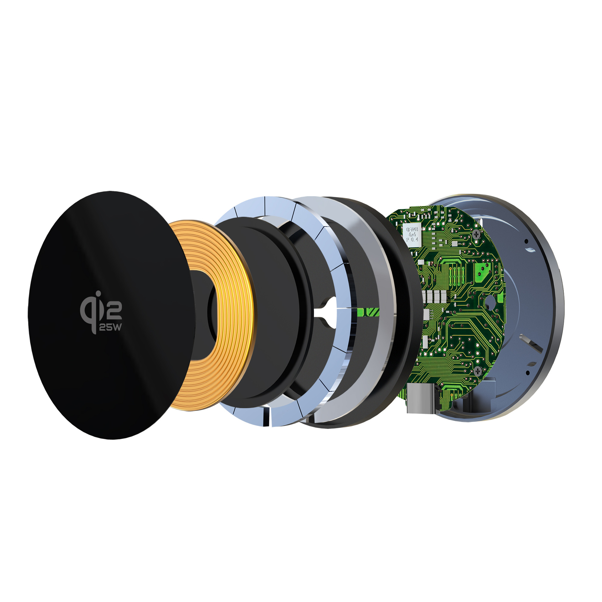 QI2.2 25W private mold magsafe magnetic car wireless charger phone mount for Apple RGB light