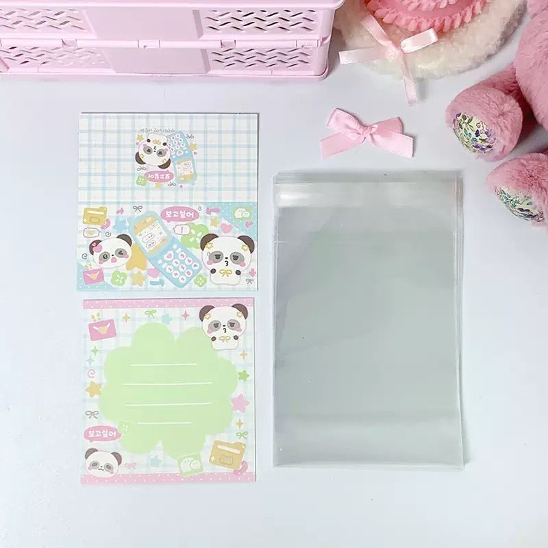Independent transparent packaging DIY card header card back set Perler bead finished packaging bag gift cute cartoon packaging