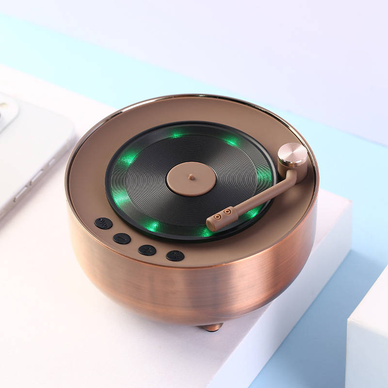 New Product Disc Player Speaker Atomic Vinyl Speaker Home Portable Gift Wireless Bluetooth Speaker