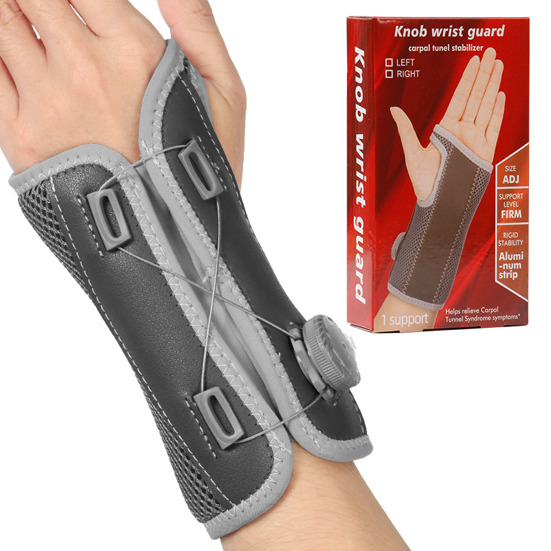 Tendonitis Wrist Guard Protection Sleeve Knob Adjustment Sports Finger Protection Wrist Fracture Strain Sprain Recovery Support Brace