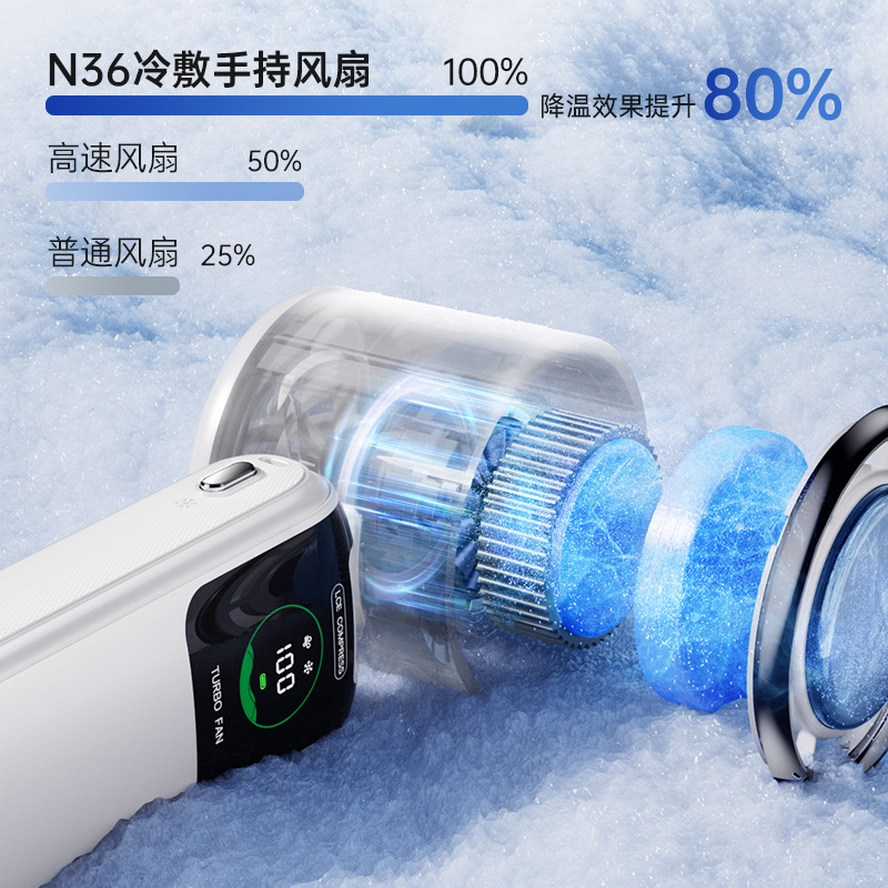 2026 new semiconductor cooling high-speed handheld fan usb mini portable charging folding small fan