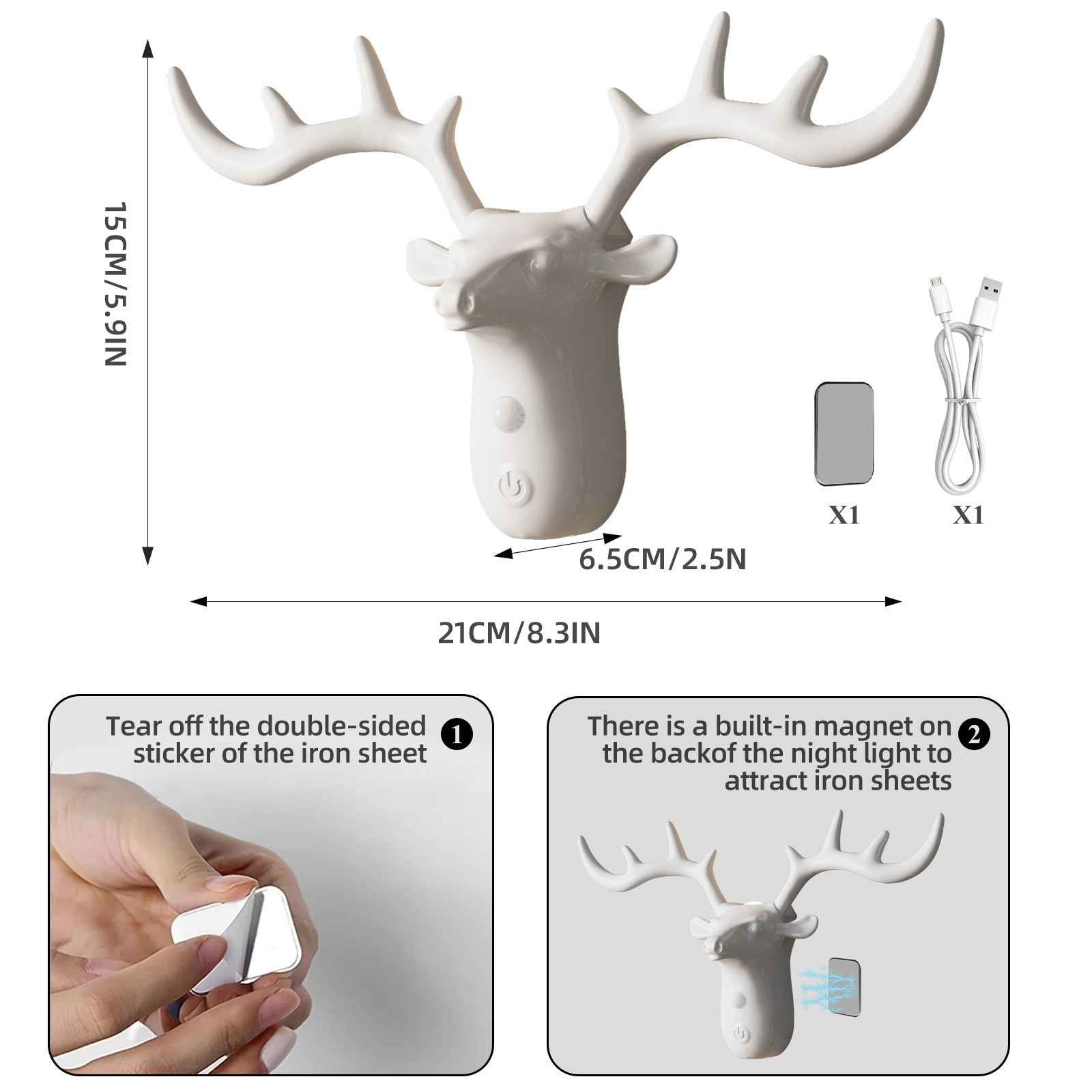 New Product LED Touch Atmosphere Night Light Charging Magnetic No Wiring Human Body Induction Wall Light