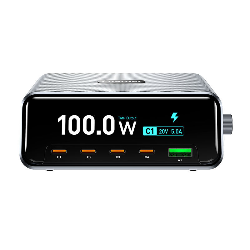 National standard smart display desktop charging station phone charger fast charging head GaN